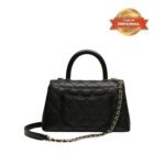 [True-to-ORIGINAL] Chanel Flap Bag Large Top Handle 9.4in/ 24cm Black Gold Hardware For Women A92990 B05061 94305 - Image 4