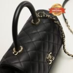 [True-to-ORIGINAL] Chanel Flap Bag Large Top Handle 9.4in/ 24cm Black Gold Hardware For Women A92990 B05061 94305 - Image 5