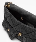 Chanel Flap Bag Maxi Crossbody Bag 17.7in/ 45cm Black Denim Gold Hardware For Women AS5727-B22144-94305 - Image 4
