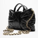 Chanel Bow Mini Top Handle Bag 10.2in/ 26cm Black Gold Hardware For Women AS5849-B22148-94305 - Image 5