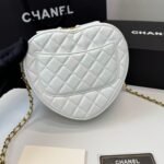 Chanel Mini Heart Bag White AS3191 B07958 10601 - Image 7