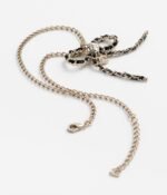 Chanel Bow Necklace Gold Pearly White Crystal For Women - ABG343-B21853-U3436 - Image 2