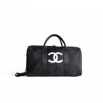 Chanel Novelty Boston Travel Bag Black For Women 17.7in/45cm