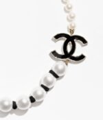 Chanel Pearl Necklace Gold-Toned For Women ABF365-B19977-NAFTS - Image 3