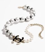 Chanel Pearl Necklace Gold-Toned For Women ABF365-B19977-NAFTS - Image 2