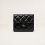 Chanel Small Classic Flap Wallet Black Bag For Women 10.5cm/4.1in AP0231 Y01295 C3906 - Image 3