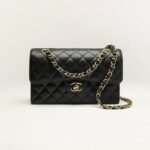 Chanel Classic Small Shoulder Bag 9.1in/ 23cm Black Gold Hardware For Women A01113-Y01864-C3906 - Image 4