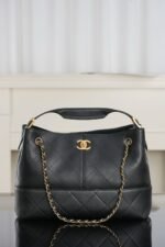 Chanel Small Shopping Tote Bag 14.2in/ 36cm Black Gold Hardware For Women - Image 2