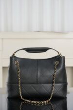 Chanel Small Shopping Tote Bag 14.2in/ 36cm Black Gold Hardware For Women - Image 3