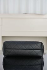 Chanel Small Shopping Tote Bag 14.2in/ 36cm Black Gold Hardware For Women - Image 10