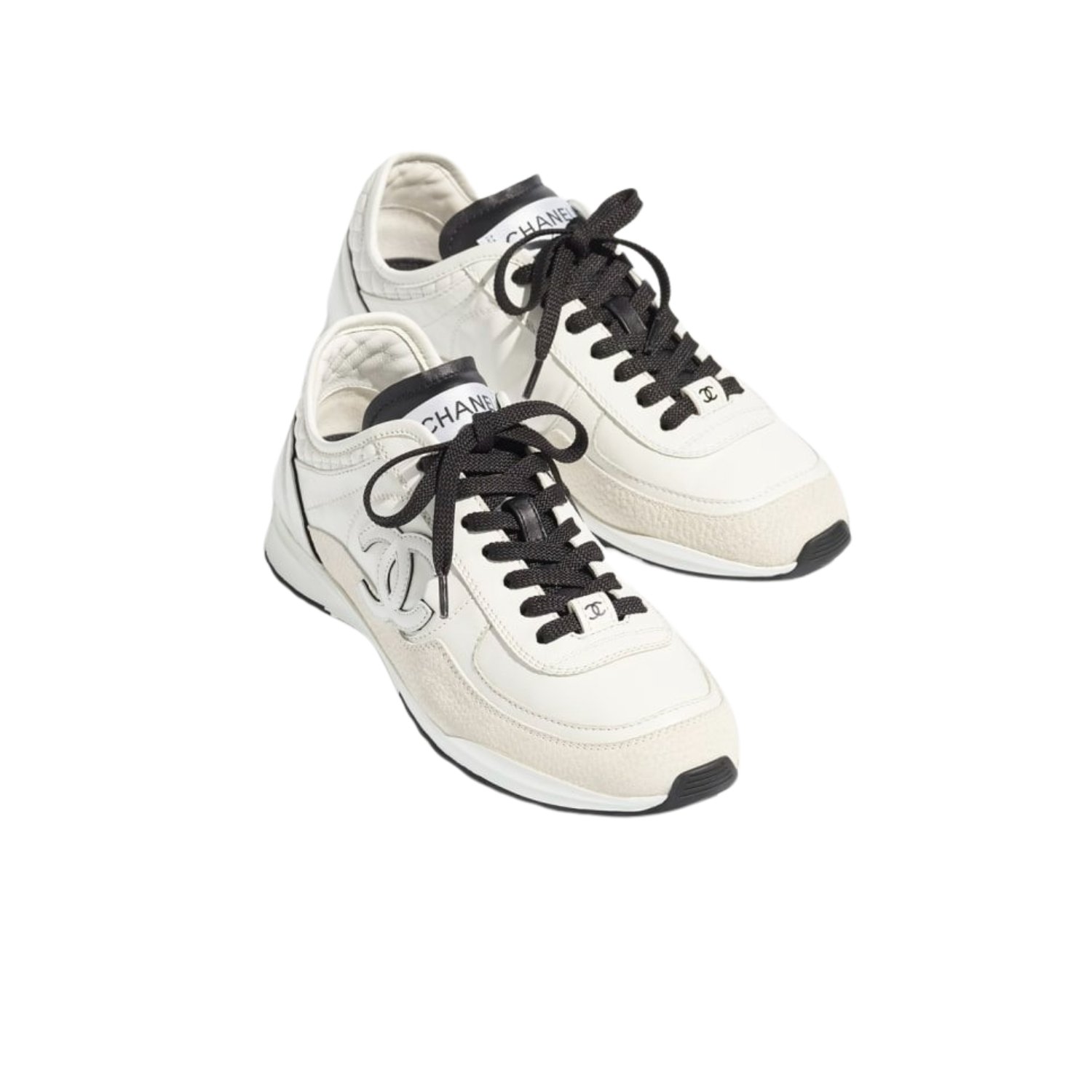 chanel-sneakers.jpg Chanel Sneakers White/Black For Women G46372-B19848-NAFGP - Image 1