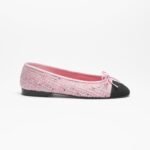 Chanel Tweed Ballet Flats Pink/Black For Women G02819-B22294-U4373 - Image 3