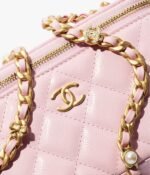 Chanel Vanity With Chain Light Pink 6.7in/17cm For Women AP4446-B19412-NADOE - Image 5