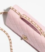 Chanel Wallet On Chain Crossbody Bag 7.6in/ 19cm Light Pink Gold Hardware For Women AP4451 B19409 NADOE - Image 4
