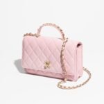 Chanel Wallet On Chain Crossbody Bag 7.6in/ 19cm Light Pink Gold Hardware For Women AP4451 B19409 NADOE - Image 3