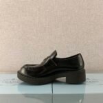 Prada Chocolate Patent Loafers Black For Women 1.9 in/ 5cm 1D246M_JHR_F0002_F_B050 - Image 4