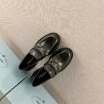Prada Chocolate Patent Loafers Black For Women 1.9 in/ 5cm 1D246M_JHR_F0002_F_B050 - Image 6