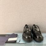Prada Chocolate Patent Loafers Black For Women 1.9 in/ 5cm 1D246M_JHR_F0002_F_B050 - Image 8