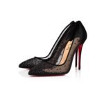 Christian Louboutin Follies Strass Pumps Black For Women 100mm 1221335CM47