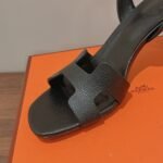 Hermes Eternite Sandal Noir For Women 2.7in/7cm H222275Z 02375 - Image 8