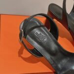 Hermes Eternite Sandal Noir For Women 2.7in/7cm H222275Z 02375 - Image 2