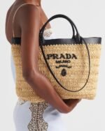 Prada Medium Crochet Tote Bag Tan For Women 29cm/11in - 1BG499_2M2Q_F0I55_V_GOO - Image 4