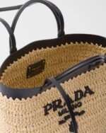 Prada Small Crochet Tote Bag Tan For Women 26cm/10in - 1BG500_2M2Q_F0I55_V_GOO - Image 4