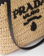 Prada Small Crochet Tote Bag Tan For Women 26cm/10in - 1BG500_2M2Q_F0I55_V_GOO - Image 5