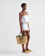 Prada Medium Crochet Tote Bag Tan For Women 29cm/11in - 1BG499_2M2Q_F0I55_V_GOO - Image 5