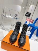 Hermes Fresh Ankle Boot Black For Women 1.8in/4.5cm - Image 9
