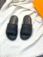 Louis Vuitton Women's Pool Pillow Flat Comfort Mule Black For Women LV