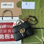 Gucci GG Marmont Mini Top Handle Bag Black 547260 DTDIT 1000 - Image 7