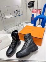 Hermes Fresh Ankle Boot Black For Women 1.8in/4.5cm