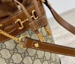 Gucci Horsebit 1955 Small Bucket Bag Brown 637115 92TPG 8563 - Image 4