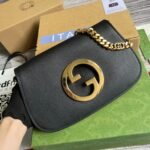 Gucci Blondie Medium Shoulder Bag 11in/ 28cm Black Gold Hardware For Women‎ 699268 UXX0G 1000 - Image 7