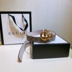 Gucci GG Belt With Double G Buckle Beige/White ‎625839 92TLC 9761 - Image 2