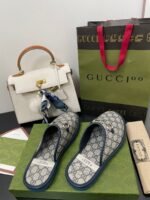 Gucci Men's GG Slipper With Horsebit Blue For Men GG Shoes ‎694249 96G60 4073 - Image 4