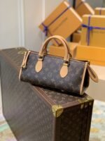 Louis Vuitton Popincourt Top Handle Bag 11.8in/ 30cm Brown Monogram Gold Hardware For Women M40009 - Image 3