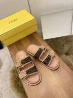 Fendi Feel Slides Dark Pink For Women - Image 3