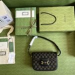 Gucci Horsebit 1955 Shoulder Bag Black And Ivory 602204 UN3BG 1274 - Image 3