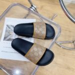 Gucci Men's GG Slide Sandal Black And Brown For Men 407345 - Image 3