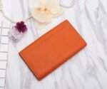 Hermes Constance Togo Long Wallet 20cm/7.9in Silver Toned Hardware For Women Orange - Image 2