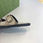 Adidas x Gucci Men's GG Slide Sandals With Strap Beige For Men ‎658020 - Image 3
