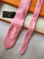 Louis Vuitton Classic Silk Tie Pink LV Men Tie - Image 4