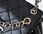 Chanel Backpack 7in/ 18cm Black Gold Hardware For Women - Image 9