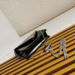 Prada Brushed Shoulder Bag Black - Image 3