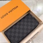 Louis Vuitton Zippy Wallet Vertical Damier Graphite Canvas For Men, Men's Wallet 7.9in/20cm LV N63095