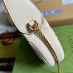 Gucci Marmont Half Moon Shaped Mini Bag White 699514 DTDHT 9022 - Image 4
