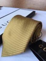 Gucci Silk Tie Yellow GG Men Tie - Image 4