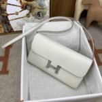 Hermes Constance Long Togo Wallet White, Silver Toned Hardware Bag For Women, Women's Handbags, Shoulder Bags 8.1in/21cm - Image 2